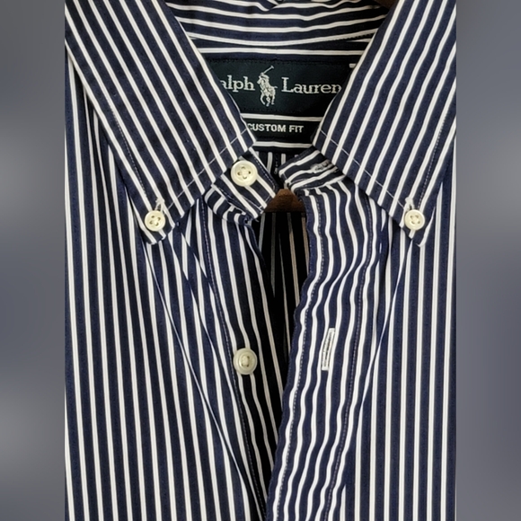 Ralph Lauren Men's Blue Striped Shirt - Picture 4 of 8